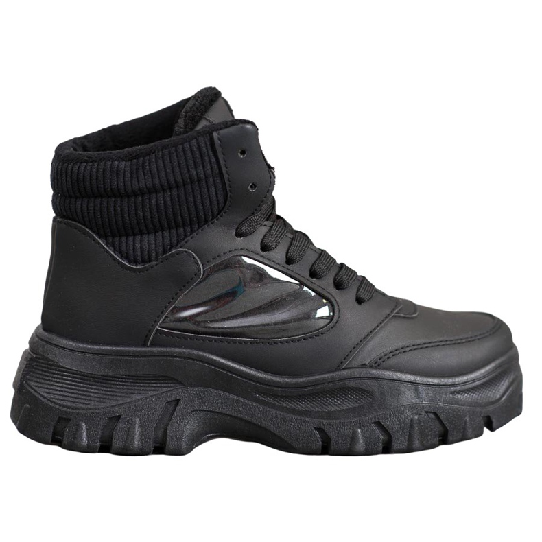 SHELOVET Botas de amarrar da moda preto