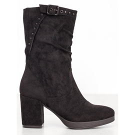 SHELOVET Botas altas com fivela preto