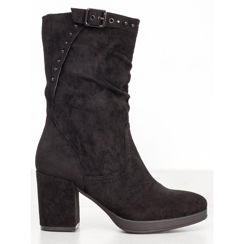 SHELOVET Botas altas com fivela preto