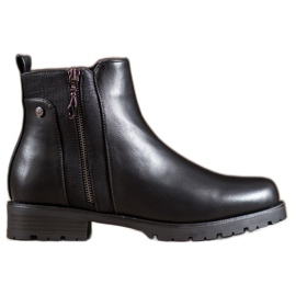 Gogo Botas pretas com zíper preto Gogo Botas pretas com zíper preto