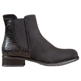 Erynn Botas pretas Jodhpur Snake Print preto