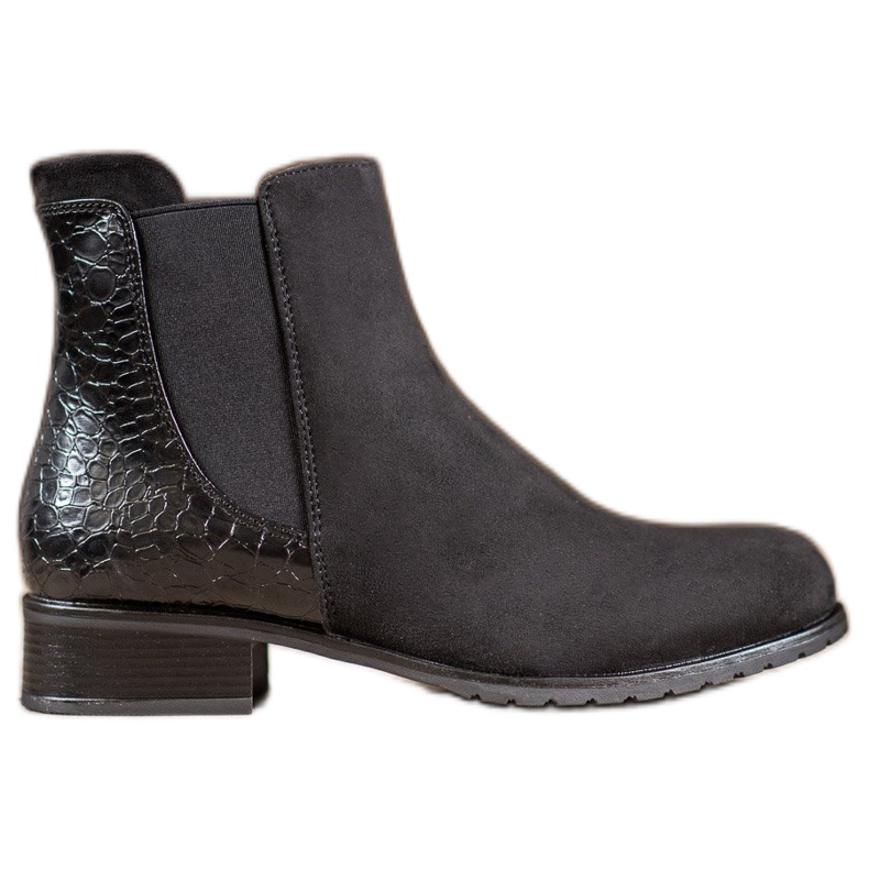 Erynn Botas pretas Jodhpur Snake Print preto