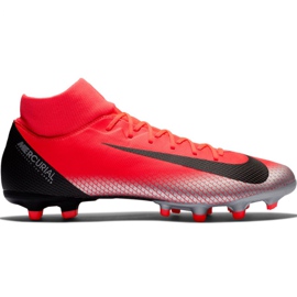 Chuteiras de futebol Nike Mercurial Superfly 6 Academy CR7 Mg M AJ3541 600 preto, laranja vermelho