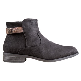 SHELOVET Botas com cinto decorativo preto