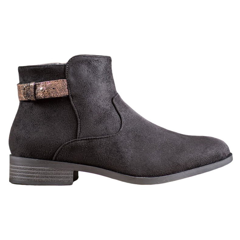 SHELOVET Botas com cinto decorativo preto