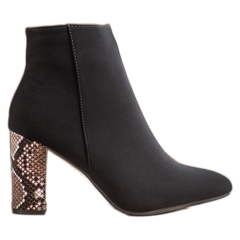 Weide Botas de camurça com estampa de cobra preto