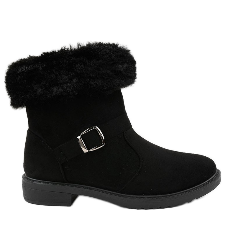 Botas pretas com isolamento achatado H-28 preto Botas pretas com isolamento achatado H-28 preto