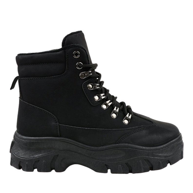 Botas pretas isoladas W-70 preto