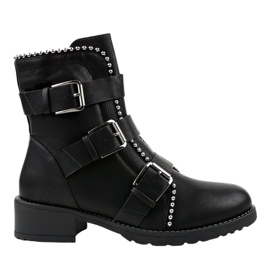 Botas pretas com isolamento achatado Z149 preto