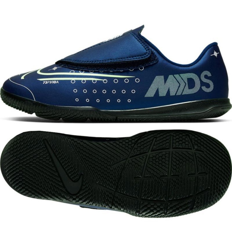 Sapatos de interior Nike Mercurial Vapor 13 Club Mds Ic PS (V) Jr CJ1176-401 azul marinho azul marinho