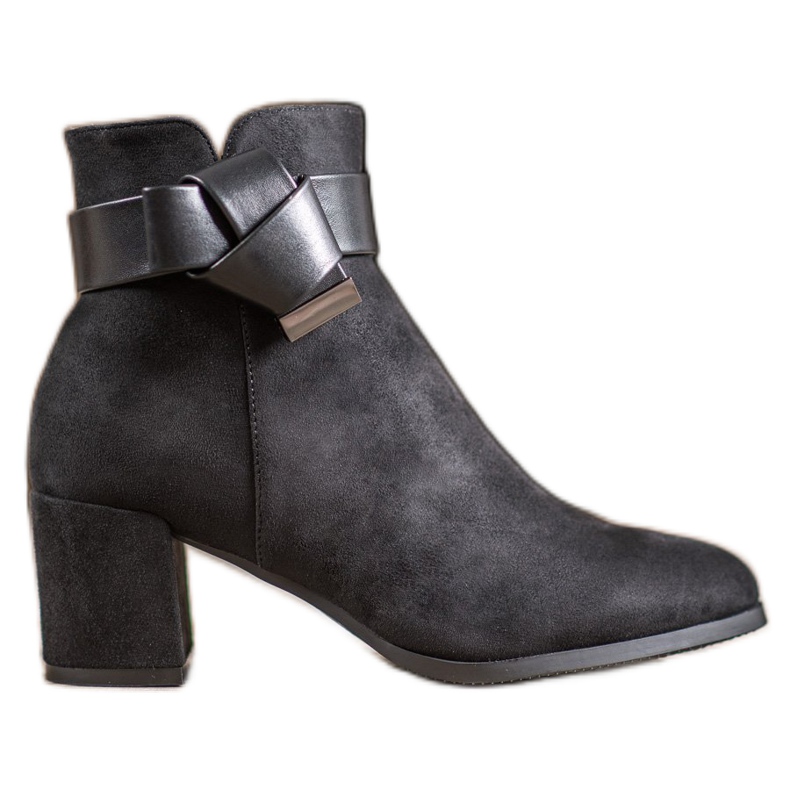 SHELOVET Botas Elegantes Com Arco preto