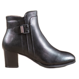 SHELOVET Botas elegantes com fivela decorativa preto