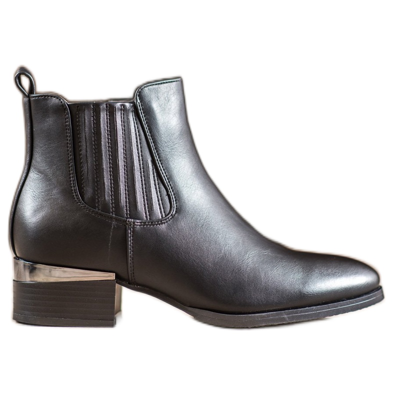 Super Mode Botas Com Salto Decorativo preto Super Mode Botas Com Salto Decorativo preto