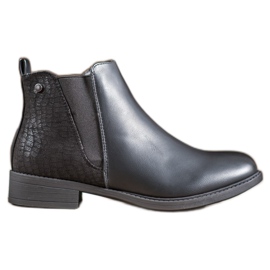 SHELOVET Botas pretas com zíper preto SHELOVET Botas pretas com zíper preto