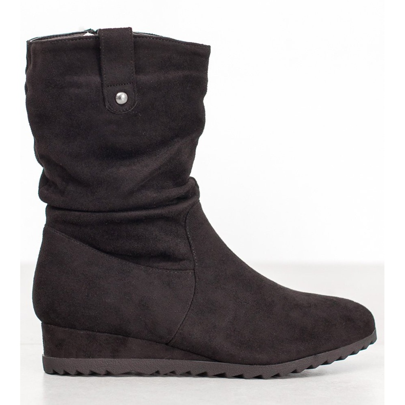 SHELOVET Botas de caubói em cunha preto