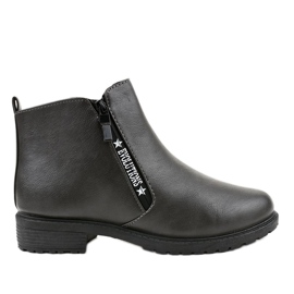 Botas femininas achatadas cinza XY-526