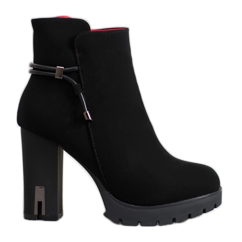 SHELOVET Botas têxteis na plataforma preto