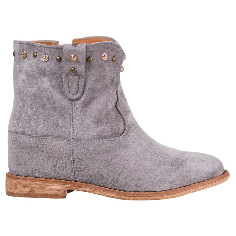 Bella Paris Botas de caubói de camurça com jatos cinza Bella Paris Botas de caubói de camurça com jatos cinza