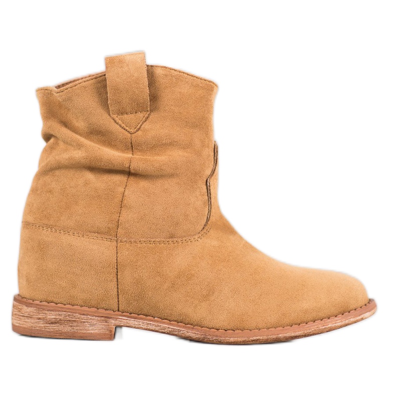 Bella Paris Botas de caubói em cunha castanho