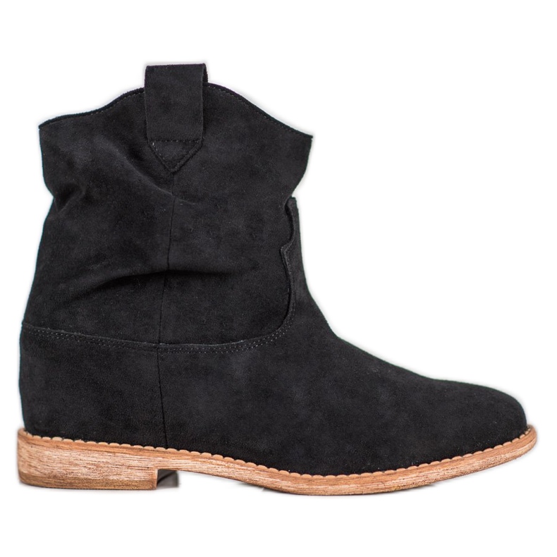 Bella Paris Botas de caubói em cunha preto