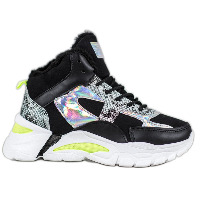 Bella Paris Tênis com efeito Holo preto