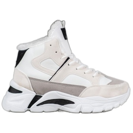 Bella Paris Tênis Com Pele branco multicolorido Bella Paris Tênis Com Pele branco multicolorido