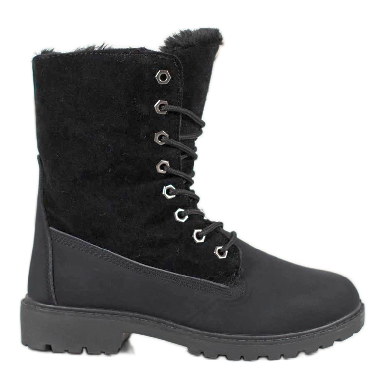 SHELOVET Armadilhas Pretas Com Pele preto