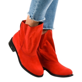 Botas com isolamento achatado vermelho 6672-7