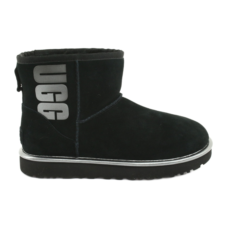 Ugg Classic Mini Ugg Rubber Logo W 1110087-BMT Shoes preto cinza
