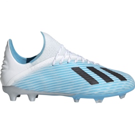 As chuteiras adidas X 19.1 Fg Jr F35684 multicolorido azul