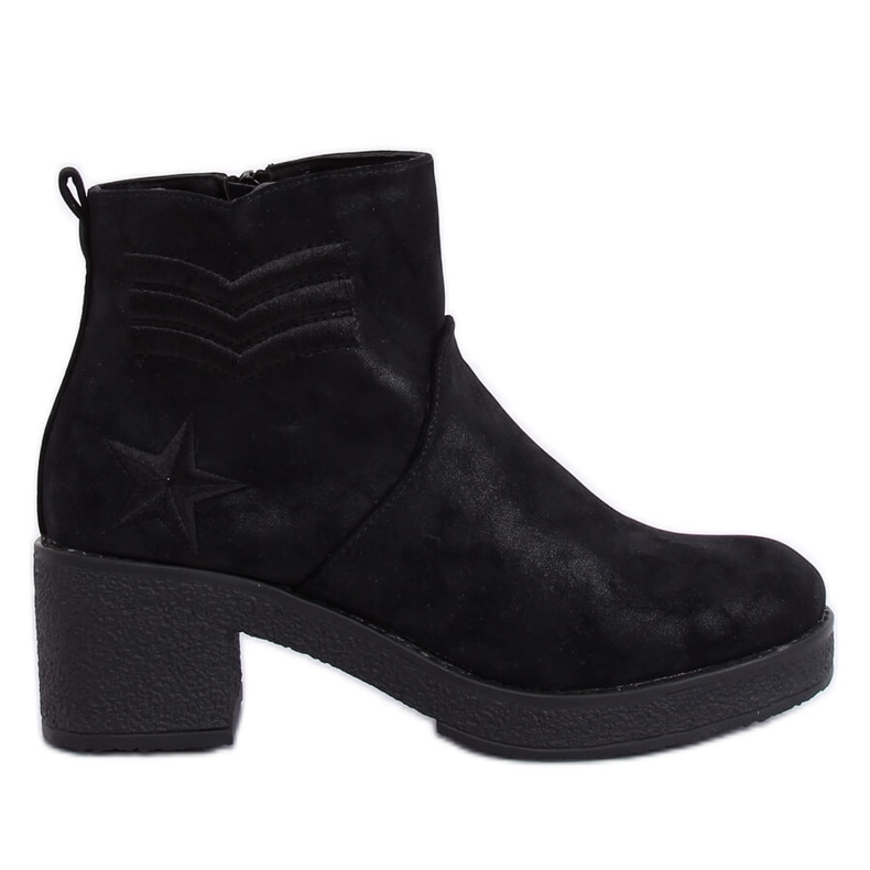 Botas pretas com salto largo K1822701 Negro preto