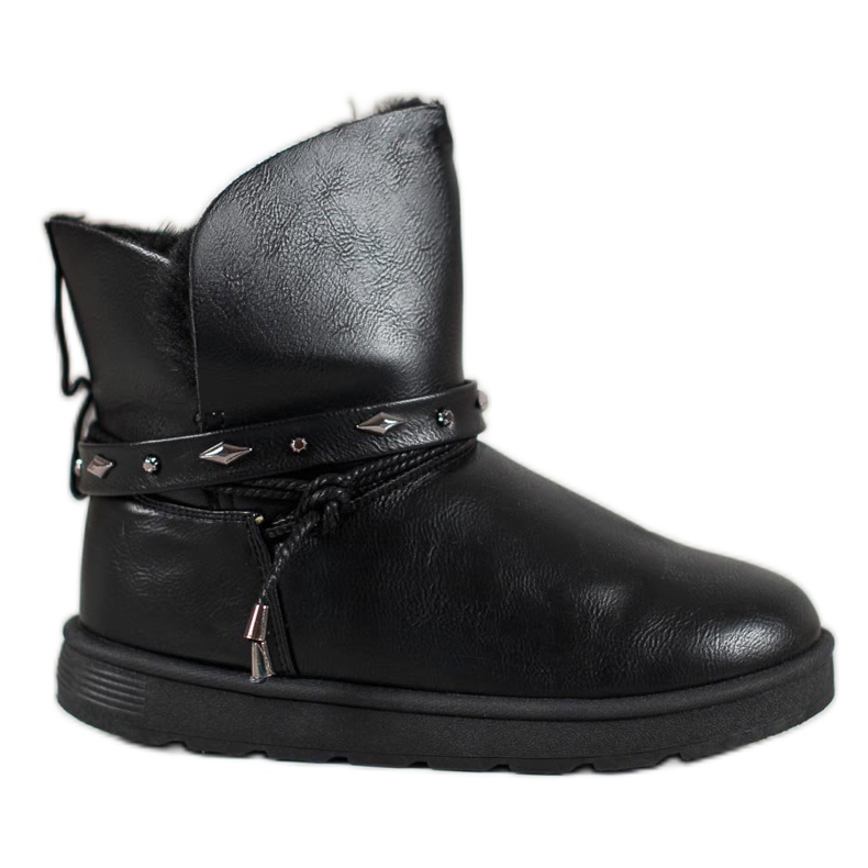 SHELOVET Mukluki com couro ecológico preto