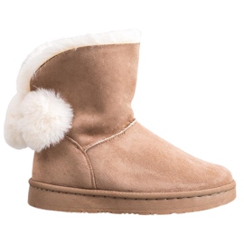 SHELOVET Mukluki de camurça quente marrom