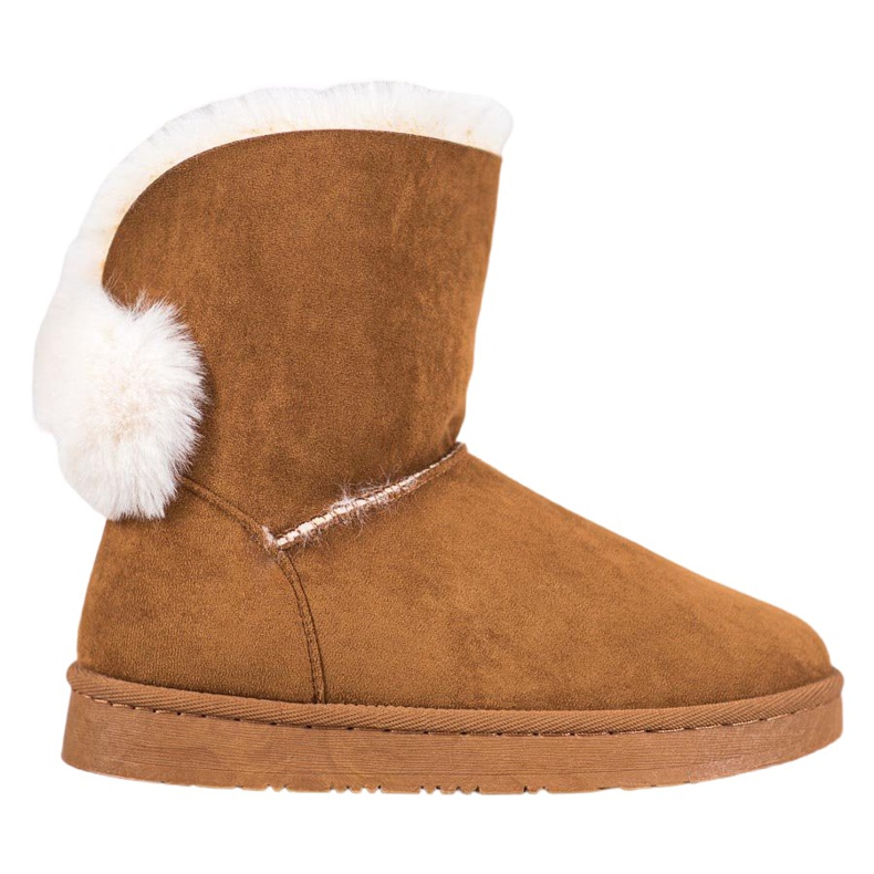 SHELOVET Mukluki de camurça quente castanho