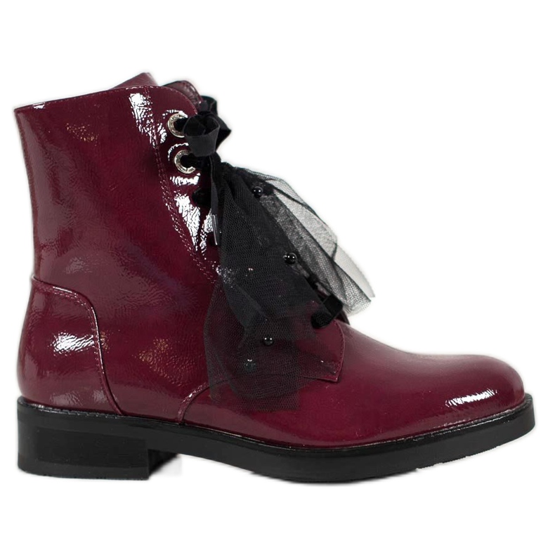 SHELOVET Trabalhadores em couro ecológico lacado vermelho