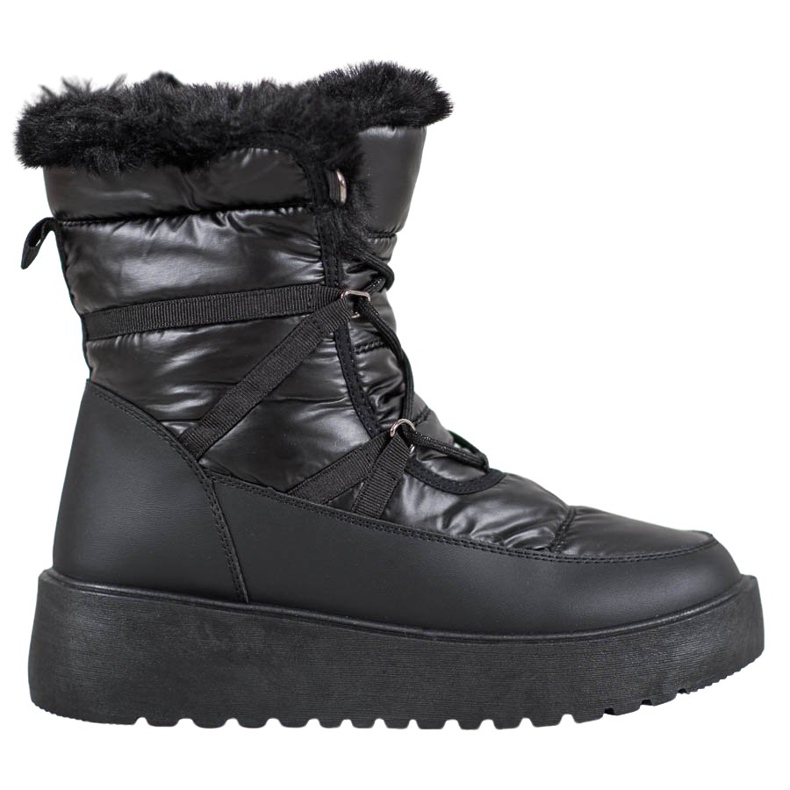 Bella Paris Botas de neve da moda preto