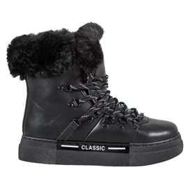Bella Paris Botas de neve pretas clássicas preto Bella Paris Botas de neve pretas clássicas preto