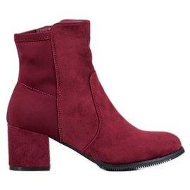 J. Star Botas cor de vinho vermelho