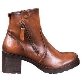 SHELOVET Sapatinhos Com Zíper marrom