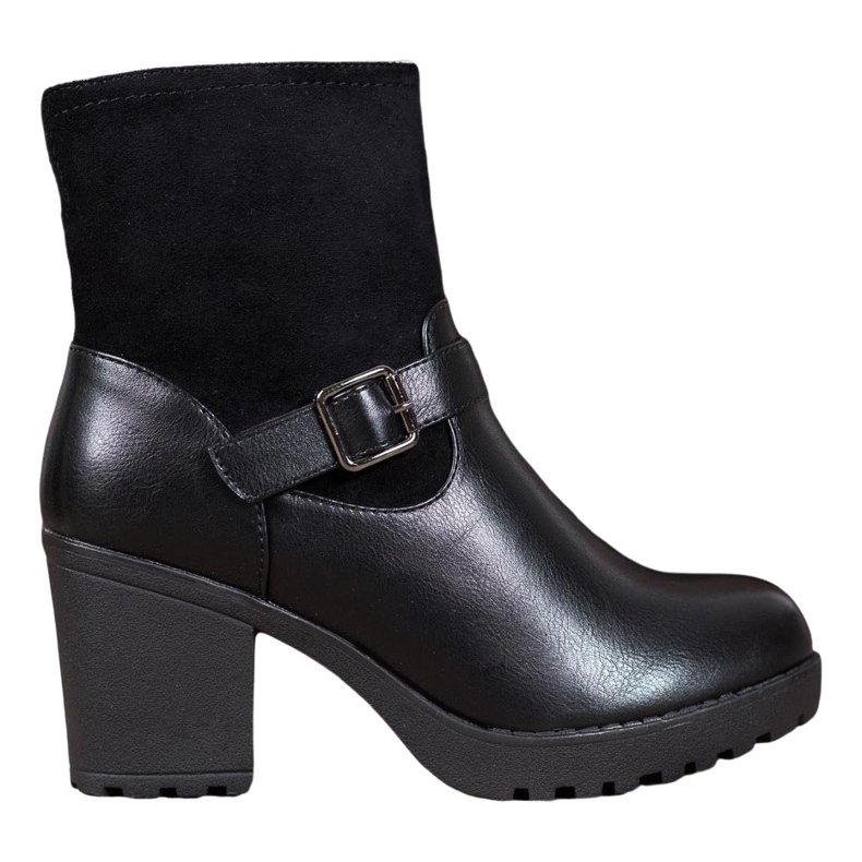J. Star Botas elegantes na plataforma preto