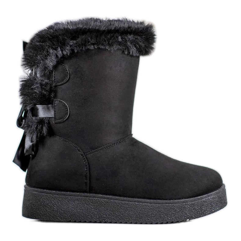 SHELOVET Mukluki com um arco preto SHELOVET Mukluki com um arco preto