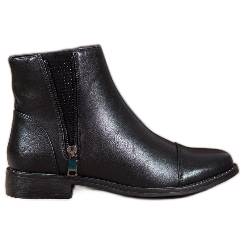 J. Star Botas Elegantes Com Cristais preto J. Star Botas Elegantes Com Cristais preto