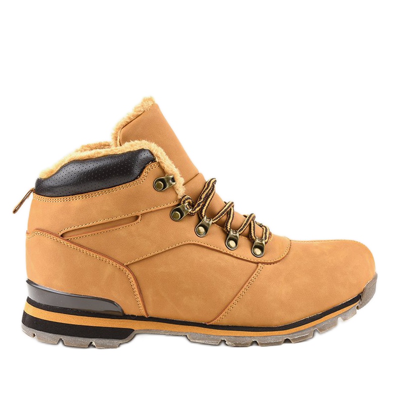 Botas de caminhada masculinas com isolamento marrom 9185-3 castanho Botas de caminhada masculinas com isolamento marrom 9185-3 castanho
