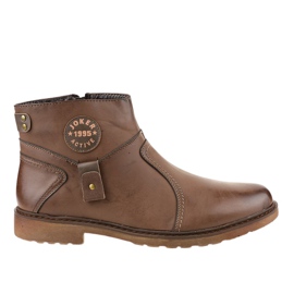 Sapatos deslizantes marrons A20182-5 marrom