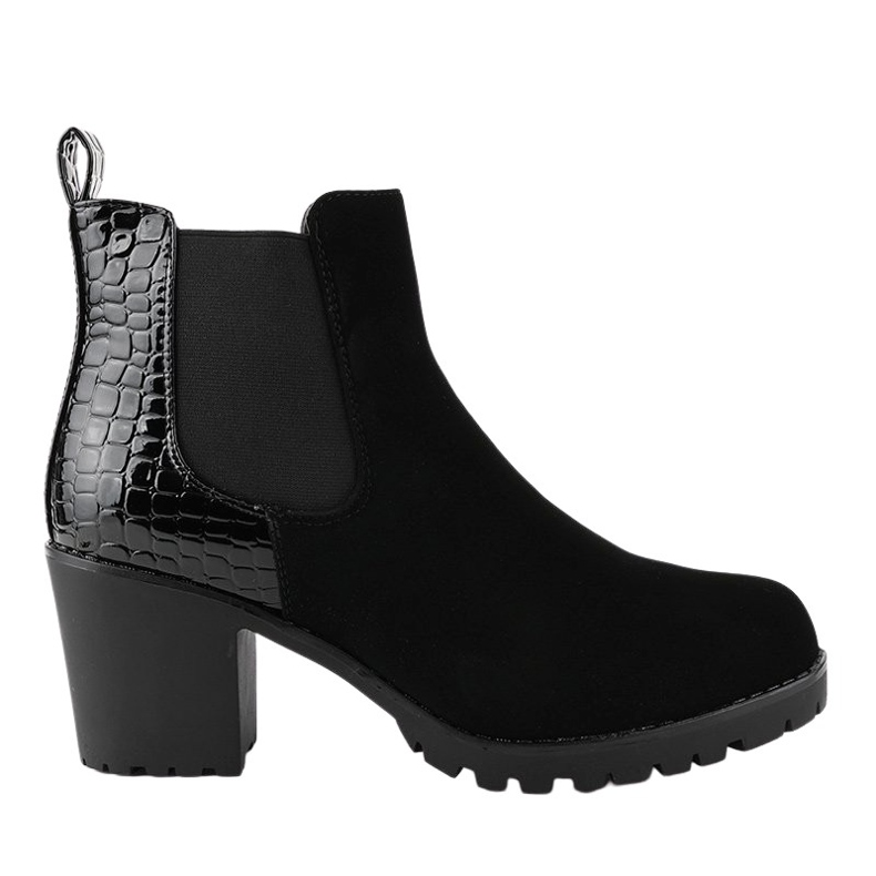 Botas pretas no espigão com elástico W356 preto