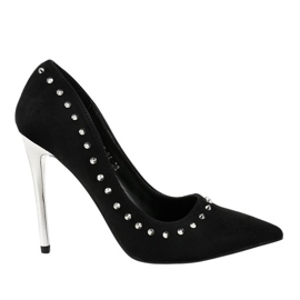 Sapatos pretos no calcanhar NF-04 Sapatos pretos no calcanhar NF-04