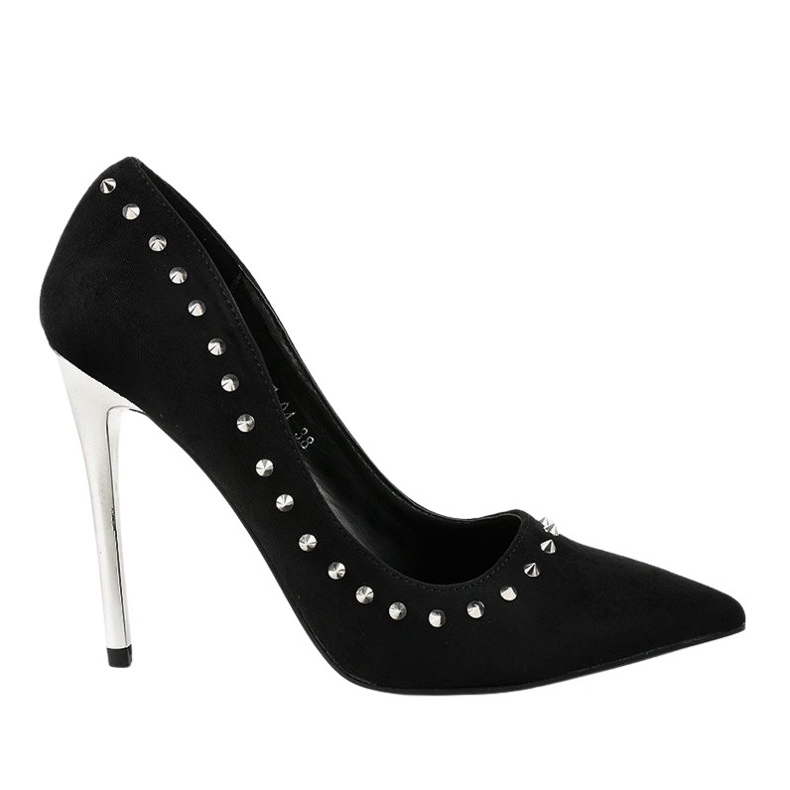 Sapatos pretos no calcanhar NF-04