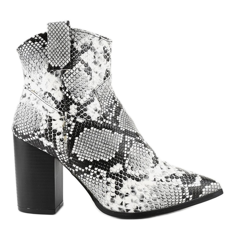 Botas pretas de tornozelo no poste de cobra YL20-1 branco preto cinza Botas pretas de tornozelo no poste de cobra YL20-1 branco preto cinza
