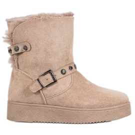 SHELOVET Mukluki com jatos marrom