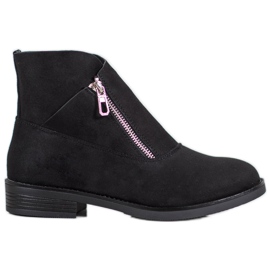 ENPLUS Botas elegantes com zíper preto